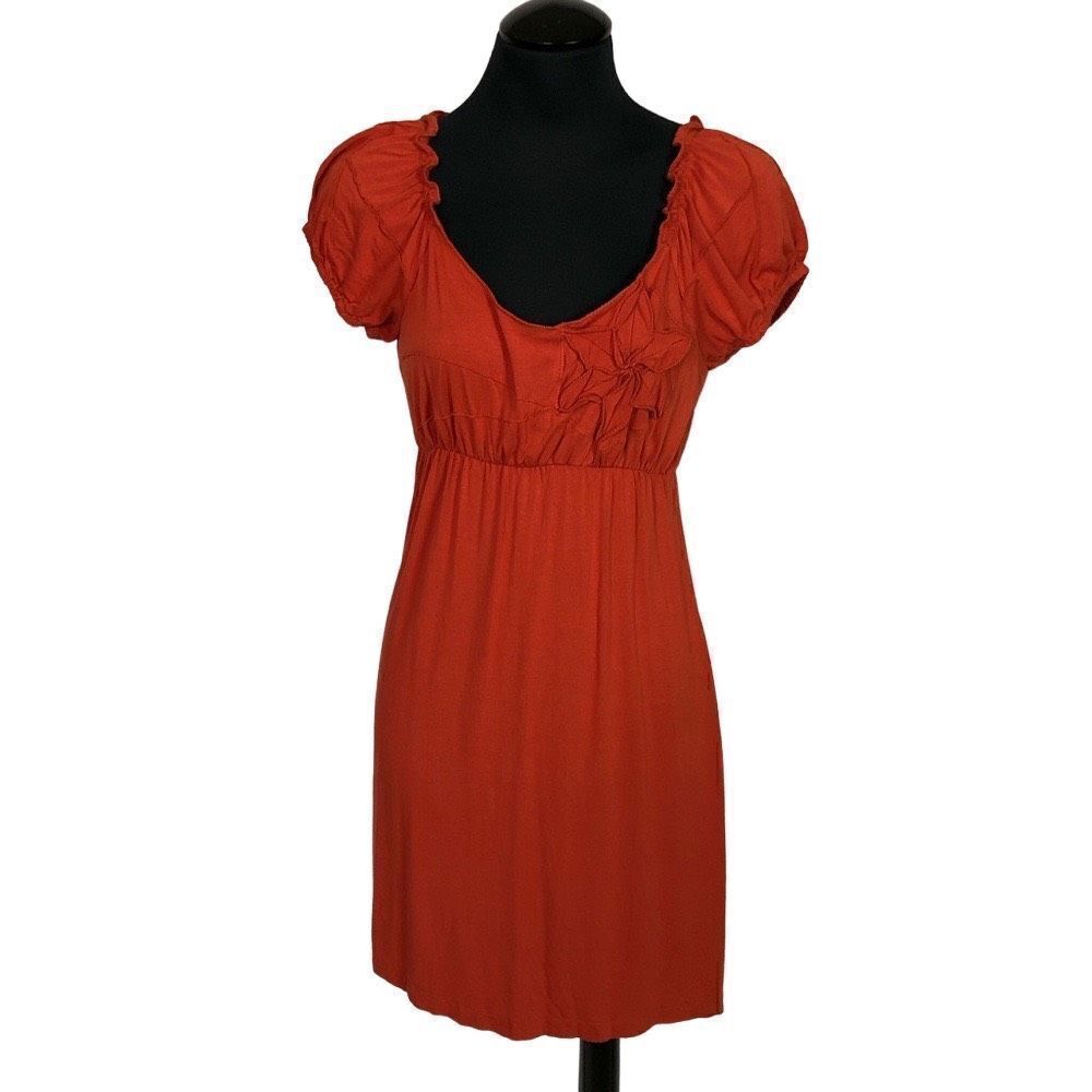 Max‎ Studio Orange Babydoll Shirt Dress - Women’s XS